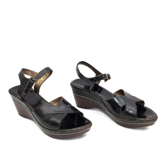 🌺Espace by Robert Clergerie Blk Crackle Platform - Picture 3 of 8